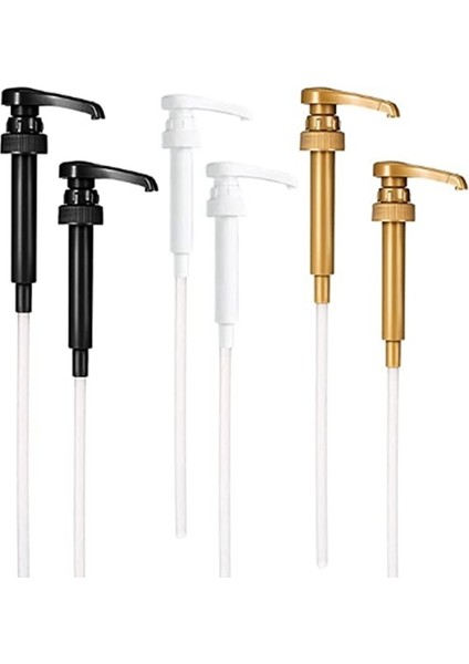 Beyaz Siyah Altın AT69 -Kahve Şurubu Pompa Dispenseri, 750ML / 25.4 Oz Şurup Şişesi Için 6 Paket Şurup Pompası, Kahve Şurubu Şişesi Için 3 Renk Pompaları (Yurt Dışından) fiyatları