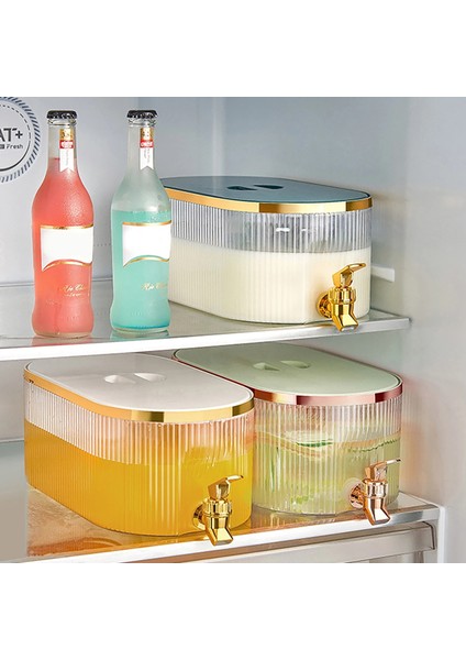 Beyaz Yuvarlak 4l Büyük Soğuk Su Isıtıcısı Buzdolabı Musluklu Limonata Şişesi Drinkware Su Isıtıcısı Pot Içecek Sebili Ev Soğuk Su Sürahisi Kova (Yurt Dışından) fiyatları