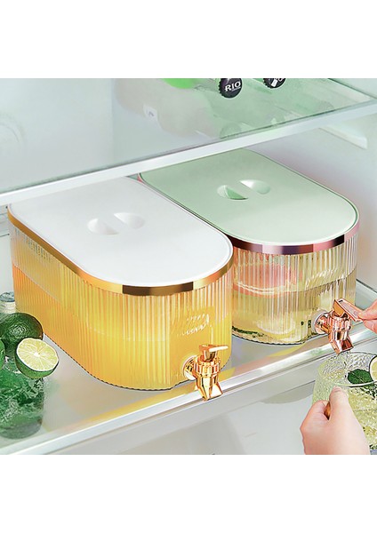 Beyaz Yuvarlak 4l Büyük Soğuk Su Isıtıcısı Buzdolabı Musluklu Limonata Şişesi Drinkware Su Isıtıcısı Pot Içecek Sebili Ev Soğuk Su Sürahisi Kova (Yurt Dışından) modelleri