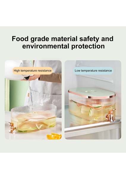 Beyaz Yuvarlak 4l Büyük Soğuk Su Isıtıcısı Buzdolabı Musluklu Limonata Şişesi Drinkware Su Isıtıcısı Pot Içecek Sebili Ev Soğuk Su Sürahisi Kova (Yurt Dışından) indirimleri