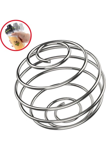 01 Milkshake Protein Shaker Topu Tel Karıştırıcı Paslanmaz Çelik Bahar Topları Shaker Içme Şişesi Karıştırma Çırpma Mutfak Aksesuarları (Yurt Dışından) fiyatları