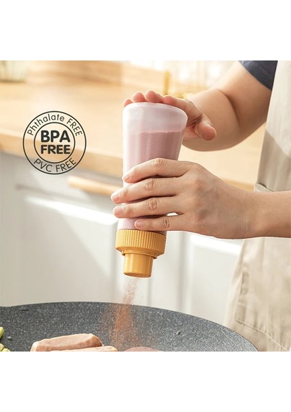 A-BLUE-350ML 350ML Mutfak Unu Tuz Çeşni Sıkma Kabı Pişirme Şekeri Kahve Tozu Çalkalayıcı Salata Sosu Barbekü Baharat Dağıtıcı Şişe (Yurt Dışından)