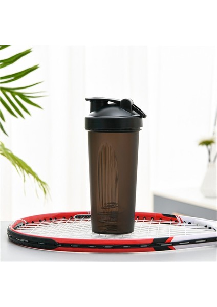 Siyah 600 ml Spor Shaker Şişesi 400/600 ml Sızdırmaz Peynir Altı Suyu Protein Tozu Spor Salonu Fitness Eğitimi Için Karıştırma Şişesi Spor Shaker Bardak Ölçekli (Yurt Dışından)