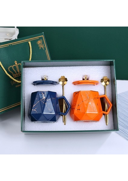 Renk Kutusu 2 Fincan Sku2 301-400 ml Yaratıcı Hediye Seramik Kapaklı Kupalar Kahve Fincanı USB Coaster Isıtıcı Ped Sabit Sıcaklık Isıtma Süt Çay El Yapımı Termo Kupa (Yurt Dışından)