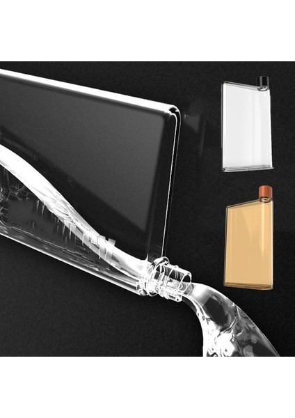 Beyaz 401-500ML Botlte Kağıt Cam Düz Su Şişesi Şeffaf Kitap Kağıt Pedi Taşınabilir Su Şişesi Düz Içecekler Dizüstü Bilgisayar Için Su Isıtıcısı Şişe (Yurt Dışından)