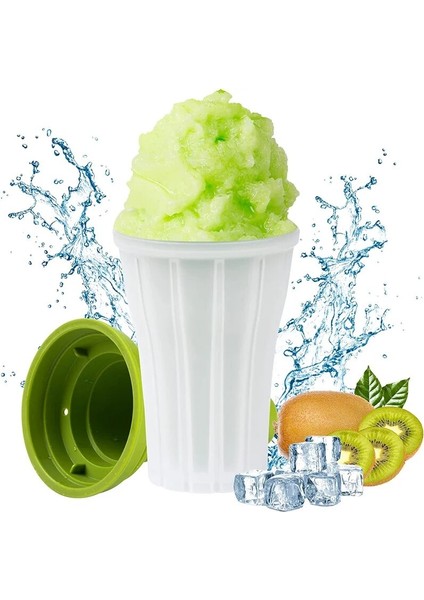 Sarı Hızlı Dondurulmuş Smoothies Slushy Bardak Ev Yapımı Milkshake Şişesi Dayanıklı Slushie Dondurma Makinesi Squeeze Slush Hızlı Slushy Maker Kupası (Yurt Dışından)
