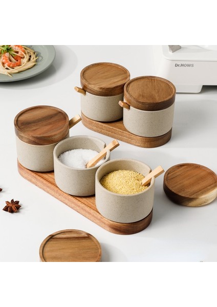 A-1 Adet Seramik Baharat Kavanoz Seti Ev Mutfak Şeker ve Tuz Kavanoz Kapaklı Kavanoz Büyük Kapasiteli Gıda Saklama Kutusu Mutfak Konteyner (Yurt Dışından) modelleri
