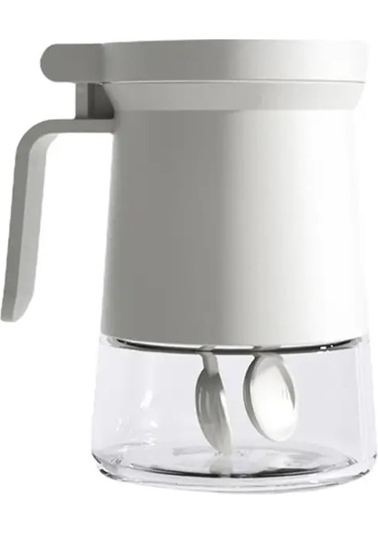 Beyaz 350 ml Baharat Şişesi Iyi Sızdırmazlık Görünür Tasarım Saplı Çeşni Baharat Kavanoz Neme Dayanıklı Tuzluk Ev Için (Yurt Dışından)