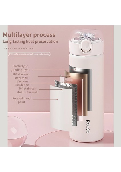 06 500ML 380/500/820ML Paslanmaz Çelik Hasır Bardak Kahve Kupa Reusabletravel Taşınabilir Su Bardağı Ev Kapaklı Içme Drinkware Hediye (Yurt Dışından)