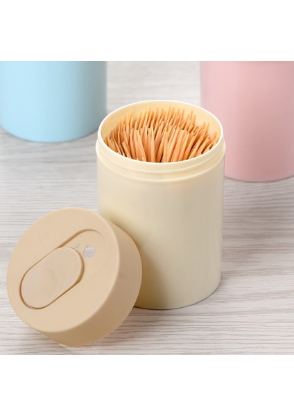 Itme Kapağı Mavi Ev Plastik Yuvarlak Yaratıcı Kürdan Kutusu Dağıtıcı Ev Oturma Odası Yemek Odası Kürdan Saklama Kutuları Tutucu (Yurt Dışından)