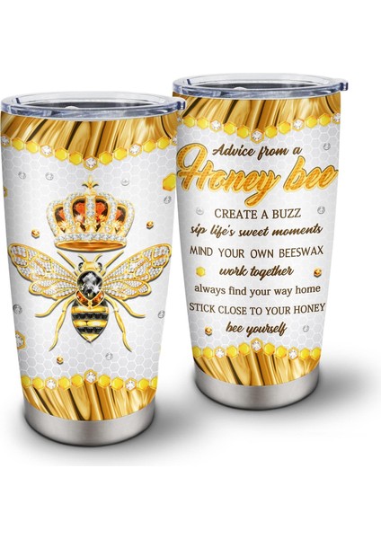 Stil 3 Kraliçe Arı, Ayçiçeği Arılar Tumbler 20 Oz Paslanmaz Çelik Arılar Çiçek Fincan ile Baskı, Kadınlar Için Şükran Günü Noel Hediyeleri (Yurt Dışından) fiyatları