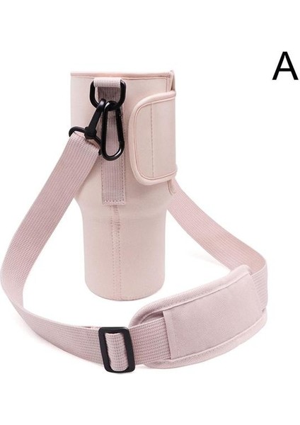 Pembe 40 Oz Nuovoware Su Şişesi Taşıma Çantası Kılıfı Stanley Quencher Su Şişesi Tutucu Ayarlanabilir Omuz Askısı Kupa Kapağı (Yurt Dışından)