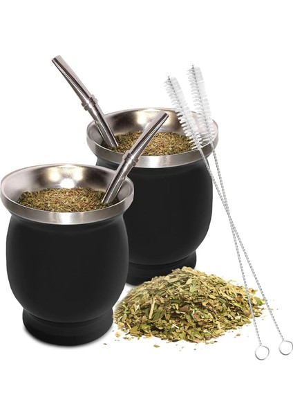 Koyu Mavi 8 Oz 8 Oz Çay Yerba Mate Kupası 304 Inox Çift Duvar Yalıtımlı Vakum Paslanmaz Çelik Mate Saman Çay Kaşık Fırçalı Kahve Seti Bombilla (Yurt Dışından) modelleri