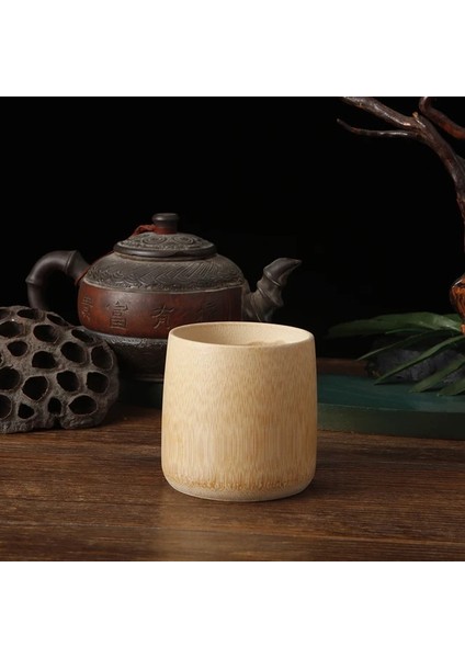 Stil B 101-200 ml 1 Adet Japon Sake Fincan Doğal Bambu Çay Fincanı Çin Ahşap Su Bardağı Çay Şarap Kahve Suyu Içme Kupa El Yapımı (Yurt Dışından)