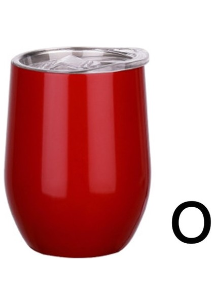 O 12OZ 12OZ Şarap Tumbler Metal Saman ve Fırça ile Paslanmaz Çelik Su Şişesi Seyahat Kahve Kupaları Yumurta Şekilli Bardak Prarty Hediye Için (Yurt Dışından)