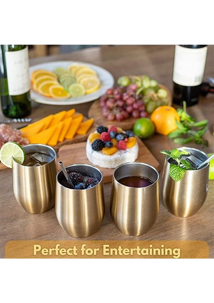 O 12OZ 12OZ Şarap Tumbler Metal Saman ve Fırça ile Paslanmaz Çelik Su Şişesi Seyahat Kahve Kupaları Yumurta Şekilli Bardak Prarty Hediye Için (Yurt Dışından)