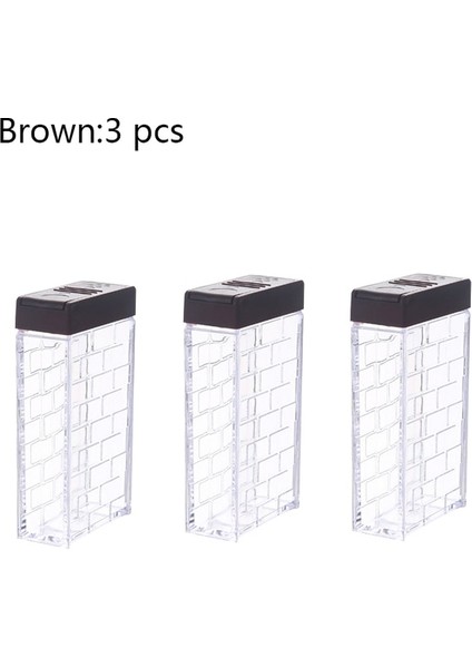 3 Adet Kahverengi Renk Şeffaf Baharat Kavanoz Seti Tuz ve Biber Baharat Şişesi Renkli Kapaklı Mutfak Çeşni Şişe Saklama Kabı Baharat Rafı (Yurt Dışından) fiyatları