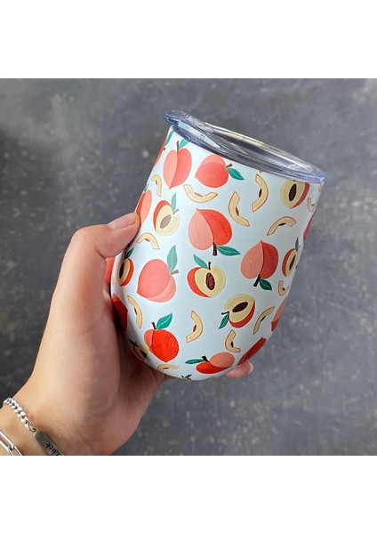 Meyve 36 Yerba Mate Saman 12OZ Yerba Mate Çay Bardağı Paslanmaz Çelik Sürgülü Kapaklı ve Samanlı Yalıtımlı Kupa Kahve Fincanı Kokteyl Şampanya Sevimli Tumbler Bardaklar (Yurt Dışından) fırsatları