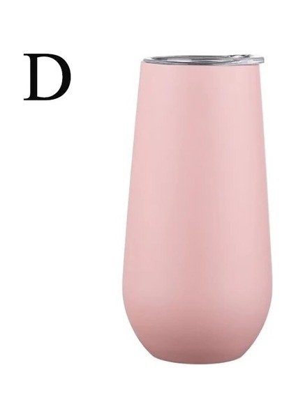 D 6oz Klasik Şarap Tumbler 6oz Paslanmaz Çelik Bardak Kahve Süt Kupa Içme Bardağı Vakum Yalıtımlı Kupalar Noel Hediyesi (Yurt Dışından)