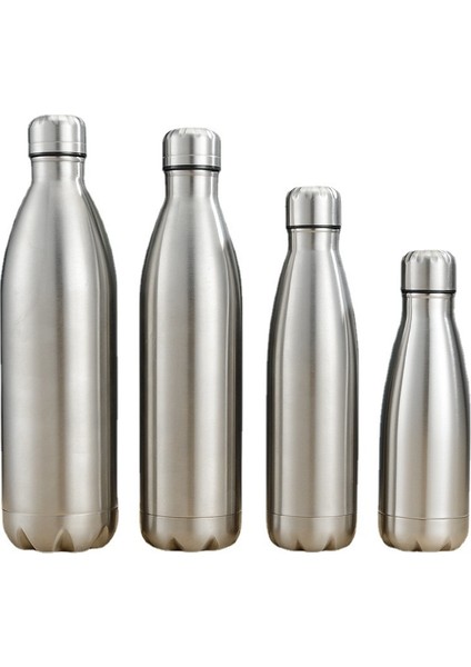 Beyaz 500ML 350/500ML Su Şişesi Süblimasyon Boş Spor Su Şişeleri Paslanmaz Çelik Termos Çift Duvar Termos Kola Şekli Şişe (Yurt Dışından)