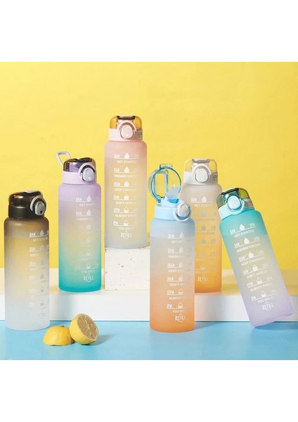 Pembe Şeffaf 1 Litre Su Şişesi Zaman Ölçeği ile Fitness Açık Spor Su Pipetli Şişeler Buzlu Sızdırmaz Motivasyon Spor Bardak (Yurt Dışından) modelleri