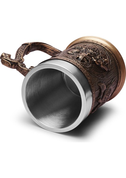 600 ml B Gösterisi Olarak Iskandinav Mitolojisinde Odin ve Thor Viking Bira Kupa Stein Tankard Paslanmaz Çelik Astar ile Iskandinav Geleneği Kahve Kupa Içecek Fincan 20O (Yurt Dışından)
