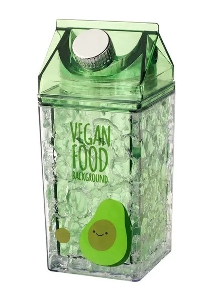 Stil 1 401-500ML Kawaii Meyve Suyu Pipetli Şişe Kamp Çift Katmanlı Soğuk Buz Bardağı Yaratıcı Kare Süt Kutusu Kızlar Için Sevimli Su Şişeleri Bpa Ücretsiz (Yurt Dışından)