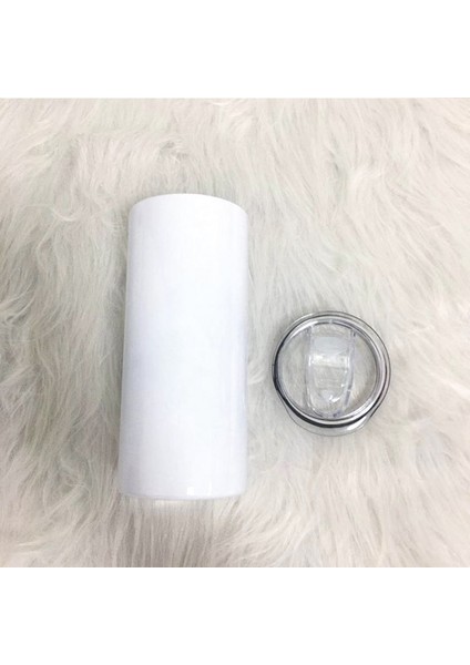 Beyaz Boş 15OZ Dıy Yaratıcı 15OZ Düz Sıska Bardak Mühürlü Kapaklı ve Saman Isı Transferi Için Su Bardağı Vakumlu Seyahat Şişesi Adam Için (Yurt Dışından)