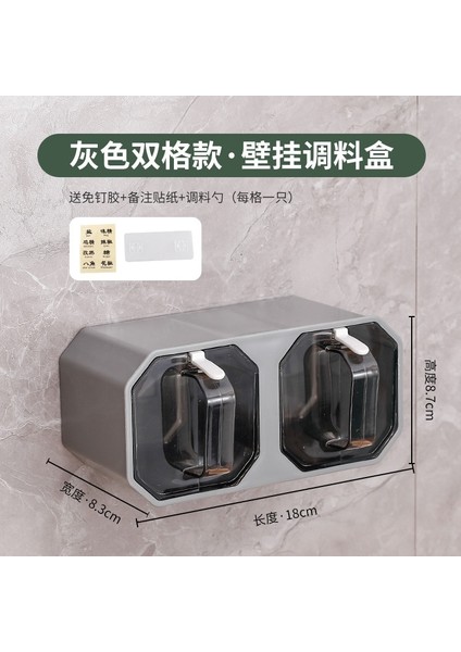 2 Izgara Gri Yeni Baharat Kutusu Seti Ev Kombine Mutfak Nem Geçirmez Plastik Kavanoz Duvara Monte Baharat Kavanozu Baharat Kavanozu Olabilir (Yurt Dışından) fırsatları