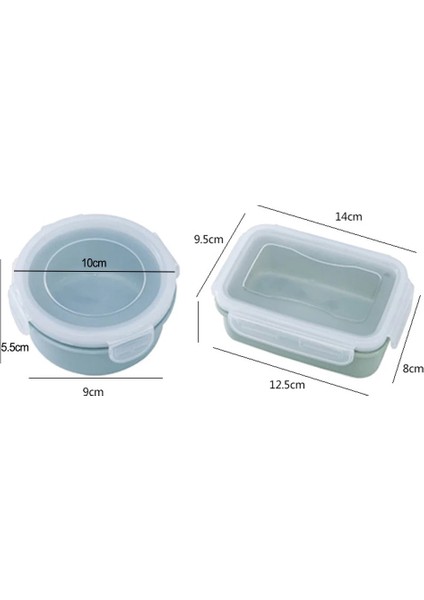 Bir Mini Buzdolabı Sebzelik Küçük Öğle Yemeği Kutusu Plastik Hava Geçirmez Kavanoz Saklama Kutusu Yuvarlak Mutfak Yalıtımlı Öğle Yemeği Kutusu Organizatör Aperatif Kutusu (Yurt Dışından)