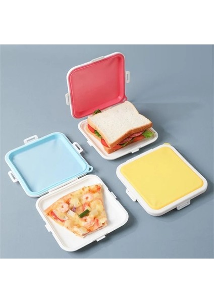 Sarı Sandviç Saklama Kutusu Silikon Öğle Yemeği Kutusu Gıda Saklama Kutusu Yeniden Kullanılabilir Mikrodalga Öğle Yemeği Kutusu Gıda Saklama Kabı Sandviç Kutuları (Yurt Dışından) modelleri