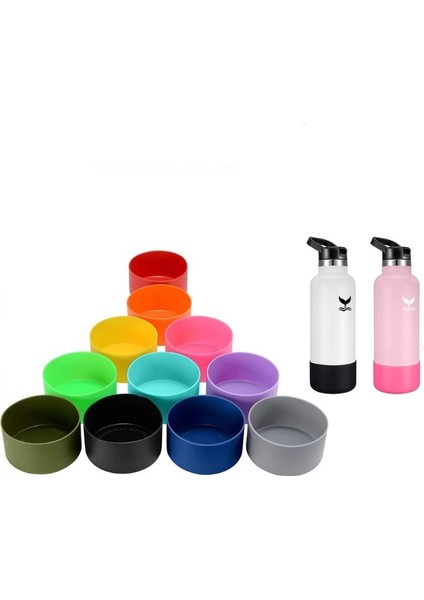 Beyaz 32-40OZ 12-40OZ 7.5-9cm Tumbler Boot Şişe Kol Silikon Taban Kupası Kaymaz Mat Coaster Kaymaz Alt Kollu Kapak (Yurt Dışından) indirimleri