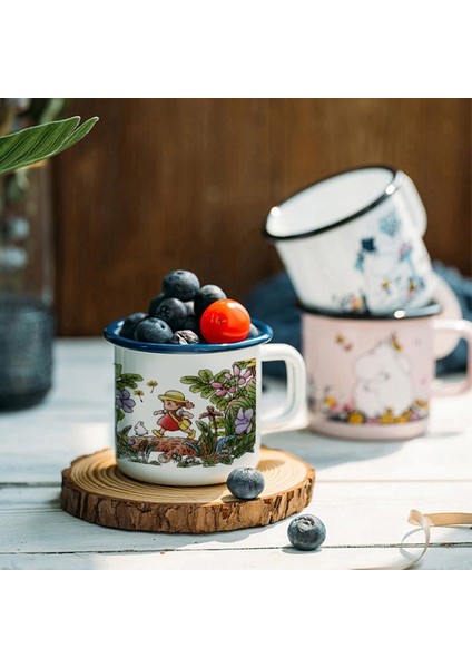 Stil 4 301-400 ml Japon Anime Baskılı Bardak 1 Adet Sevimli Karikatür Totoro ve Küçük Kız Emaye Fincan Çocuk Süt Fincan Kahve Kupa Su Şişesi (Yurt Dışından)