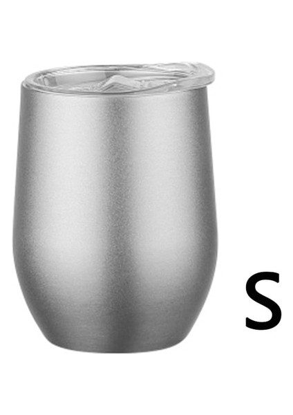 S 12OZ 12OZ Şarap Tumbler Metal Saman ve Fırça ile Paslanmaz Çelik Su Şişesi Seyahat Kahve Kupaları Yumurta Şekilli Bardak Prarty Hediye Için (Yurt Dışından)