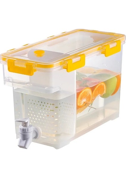 3.5l J Büyük Soğuk Su Isıtıcısı Buzdolabı Musluklu Limonata Şişesi Drinkware Su Isıtıcısı Pot Içecek Sebili Ev Soğuk Su Sürahisi Kova (Yurt Dışından)