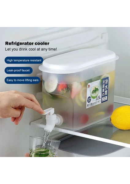 3.5l J Büyük Soğuk Su Isıtıcısı Buzdolabı Musluklu Limonata Şişesi Drinkware Su Isıtıcısı Pot Içecek Sebili Ev Soğuk Su Sürahisi Kova (Yurt Dışından) indirimleri