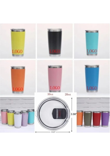 20OZ Sarı 3 Logo 30OZ Yetys Paslanmaz Çelik 20OZ Tumbler Manyetik Kapaklı Kahve Kupa Araba Termosu Şişe Su Bardakları Thermocup Termos (Yurt Dışından) modelleri