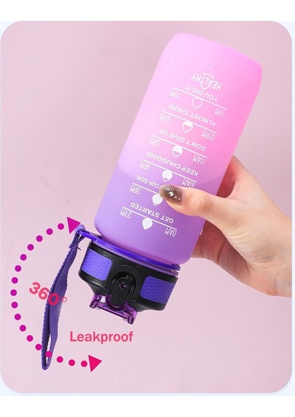 Mor Pembe 600ML 600ML Renkli Su Şişesi Motivasyon Içme Şişesi Spor Su Şişesi Zaman Işaretleyici ile Taşınabilir Yeniden Kullanılabilir Plastik Bardaklar (Yurt Dışından) indirimleri