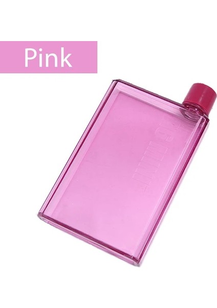 Pembe A6-350ML Taşınabilir Kitap Kağıt Bardak A5 A6 Kağıt Bardak Şişe Botlte Düz Su Şişesi Dizüstü Şişe Şeffaf Kağıt Pedi Içme Şişesi (Yurt Dışından)