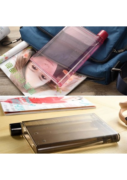 Pembe A6-350ML Taşınabilir Kitap Kağıt Bardak A5 A6 Kağıt Bardak Şişe Botlte Düz Su Şişesi Dizüstü Şişe Şeffaf Kağıt Pedi Içme Şişesi (Yurt Dışından) fırsatları