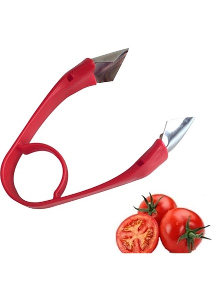 1 Adet Çilek Soyucu Metal Plastik Meyve Yaprağı Sökücü Gadget Domates Sapları Patates Bıçağı Kök Sökücü Mutfak Sebze Pişirme Aracı (Yurt Dışından)