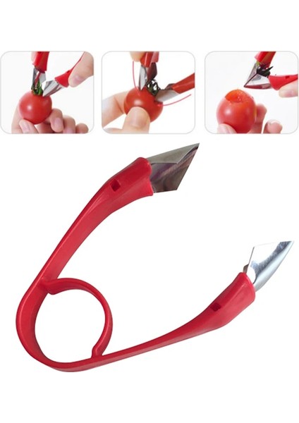 1 Adet Çilek Soyucu Metal Plastik Meyve Yaprağı Sökücü Gadget Domates Sapları Patates Bıçağı Kök Sökücü Mutfak Sebze Pişirme Aracı (Yurt Dışından) fiyatları