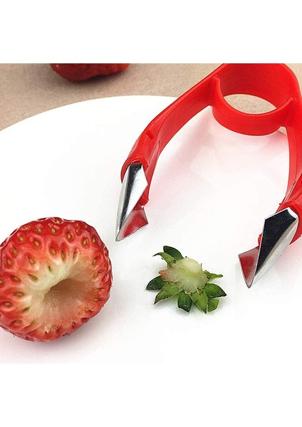 1 Adet Çilek Soyucu Metal Plastik Meyve Yaprağı Sökücü Gadget Domates Sapları Patates Bıçağı Kök Sökücü Mutfak Sebze Pişirme Aracı (Yurt Dışından) indirimleri