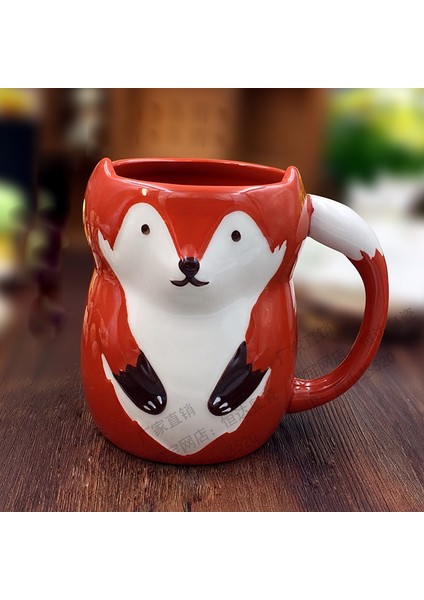 Stil 9 401-500ML 500ML Seramik Yaratıcı Kahve Fincanı Sevimli Hayvan 3D Tilki Büyük Kapasiteli Karikatür Kahvaltı Süt Içme Kupaları ve Bardaklar (Yurt Dışından) fırsatları