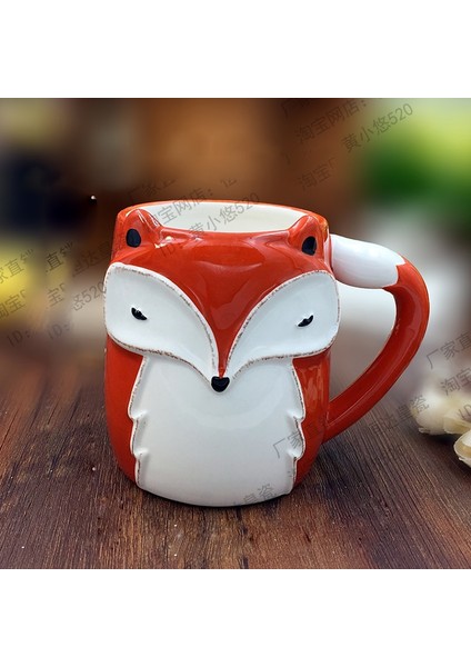 Stil 9 401-500ML 500ML Seramik Yaratıcı Kahve Fincanı Sevimli Hayvan 3D Tilki Büyük Kapasiteli Karikatür Kahvaltı Süt Içme Kupaları ve Bardaklar (Yurt Dışından) indirimleri