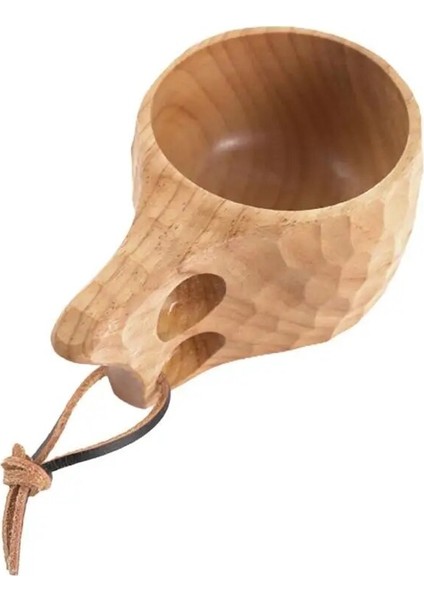 Geyik Finlandiya Kuksa Taşınabilir Kahve Kupa Kauçuk Ahşap Saplı Iki Delik Inek Derisi Halat Kanca Suyu Süt Çay Kahve Içme Bardağı Drinkware (Yurt Dışından) indirimleri