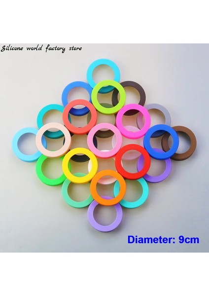 Ordu Yeşil 28 Renk 9.0 cm Silikon Bardak Alt Kapak Coaster Kol Su Bardağı Koruyucu Kapak 90 mm Aşınmaya Dayanıklı Bardak Alt Kapak (Yurt Dışından)