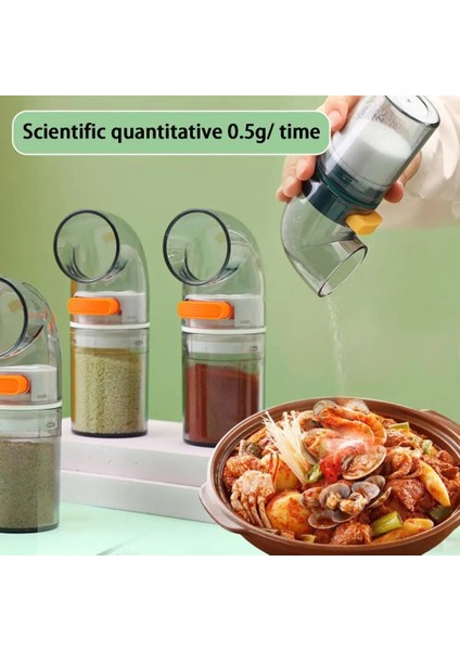 Turuncu 1 Adet Şeffaf Kontrol Baharat Kavanoz Taban Depolama Hacim Kontrollü Pratik Nem Geçirmez Tuz Şeker Baharat Kavanoz (Yurt Dışından) modelleri