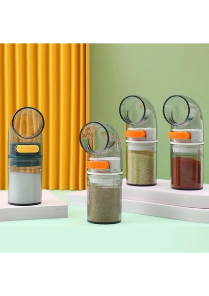 Turuncu 1 Adet Şeffaf Kontrol Baharat Kavanoz Taban Depolama Hacim Kontrollü Pratik Nem Geçirmez Tuz Şeker Baharat Kavanoz (Yurt Dışından) indirimleri
