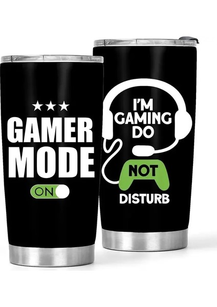 Stil 6 Gamepad Oyun Yalıtımlı Bardak, Kapaklı En Iyi Oyuncu 20 Oz, Sıcak ve Soğuk Içecekler Için Komik Paslanmaz Çelik Bardaklar, Erkekler ve Kadınlar Için (Yurt Dışından)